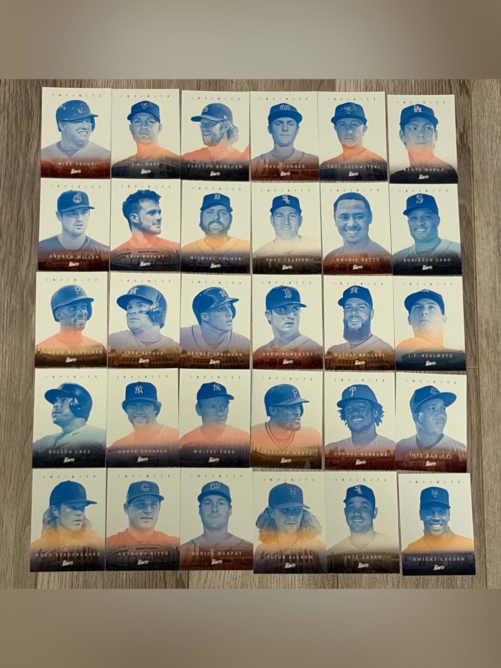 Mike Trout George Springer 2017 Topps Complete 30’Baseball Card Set